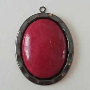 FAUX RED JADE NECKLACE
